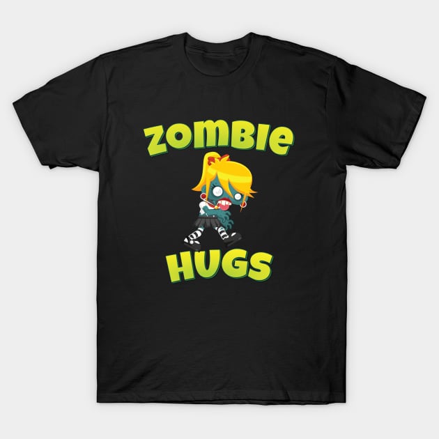 Zombie Hugs Blond Zombie Girl T-Shirt by ProjectX23Red